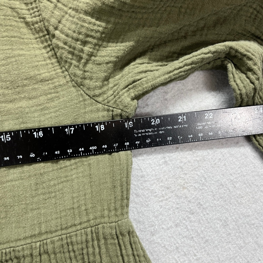 Universal Thread Tiered Maxi Dress Womens Medium Green Gauze Hippie Boho Prairie - Picture 8 of 14